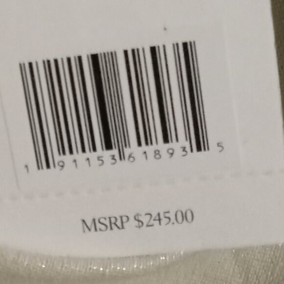 Jason Wu 2-PC Crop Top PantSuit (L) TAN w/gold flecks shines NWT - Picture 2 of 15